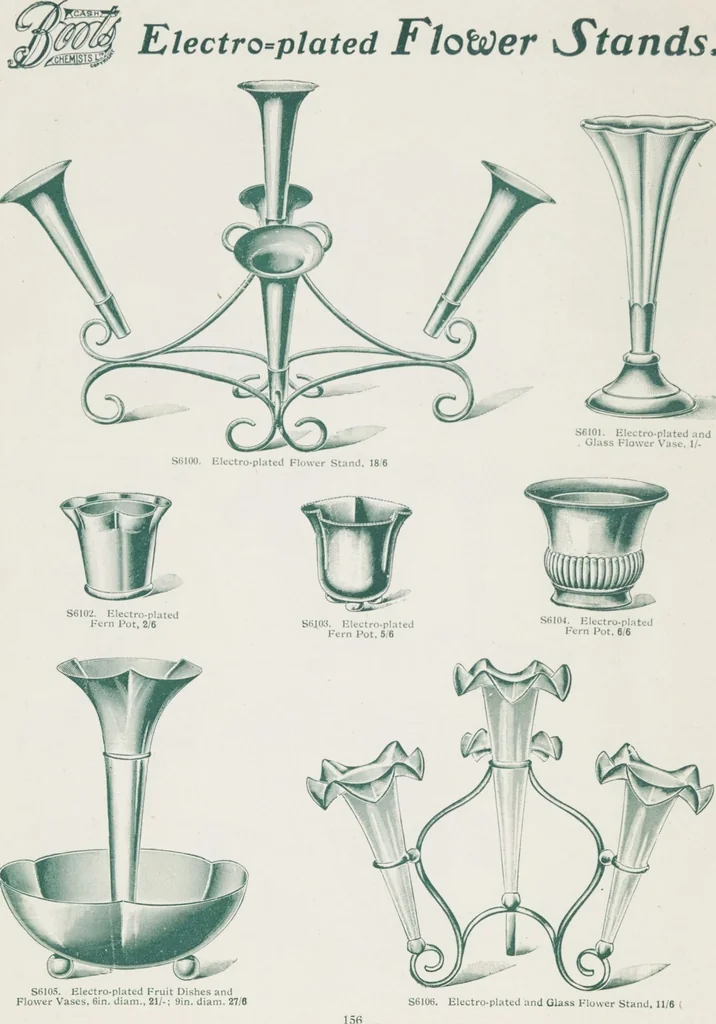 An illustration from Boots leather goods, fancy, silver, toilet, and bound book depts. Season 1910-11, 1910, leaf 160