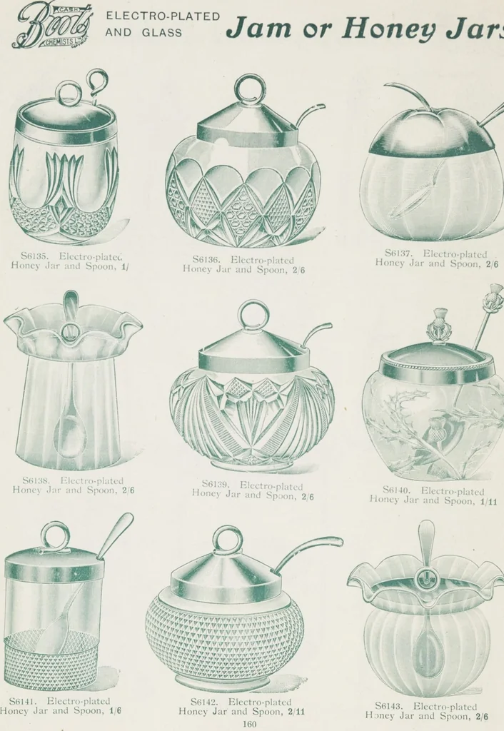 An illustration from Boots leather goods, fancy, silver, toilet, and bound book depts. Season 1910-11, 1910, leaf 164