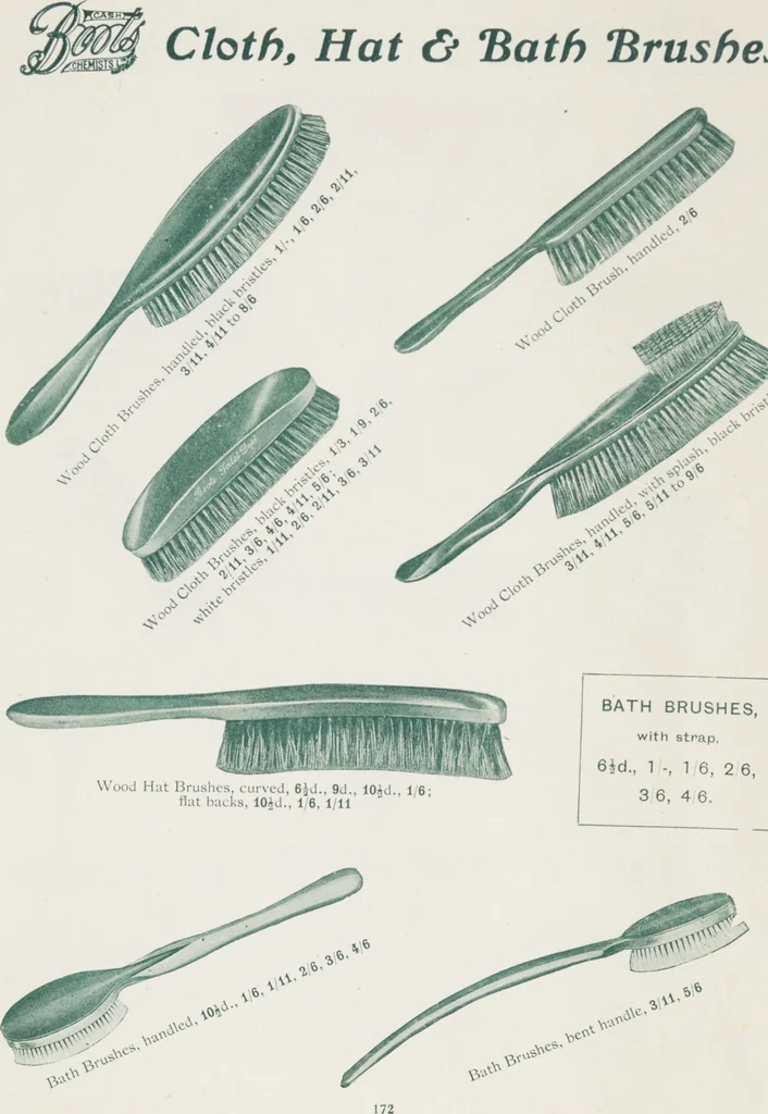 An illustration from Boots leather goods, fancy, silver, toilet, and bound book depts. Season 1910-11, 1910, leaf 176
