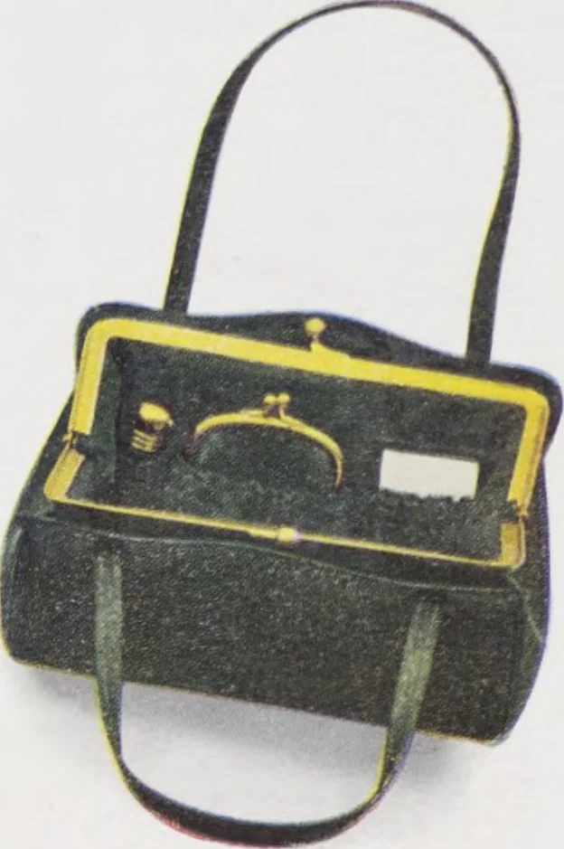 An illustration from Boots leather goods, fancy, silver, toilet, and bound book depts. Season 1910-11, 1910, leaf 18