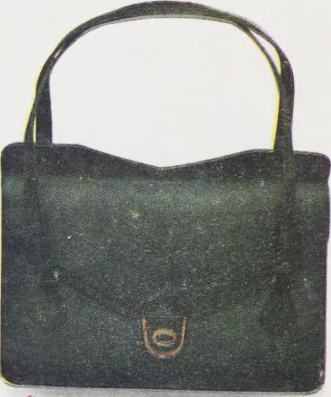 An illustration from Boots leather goods, fancy, silver, toilet, and bound book depts. Season 1910-11, 1910, leaf 18