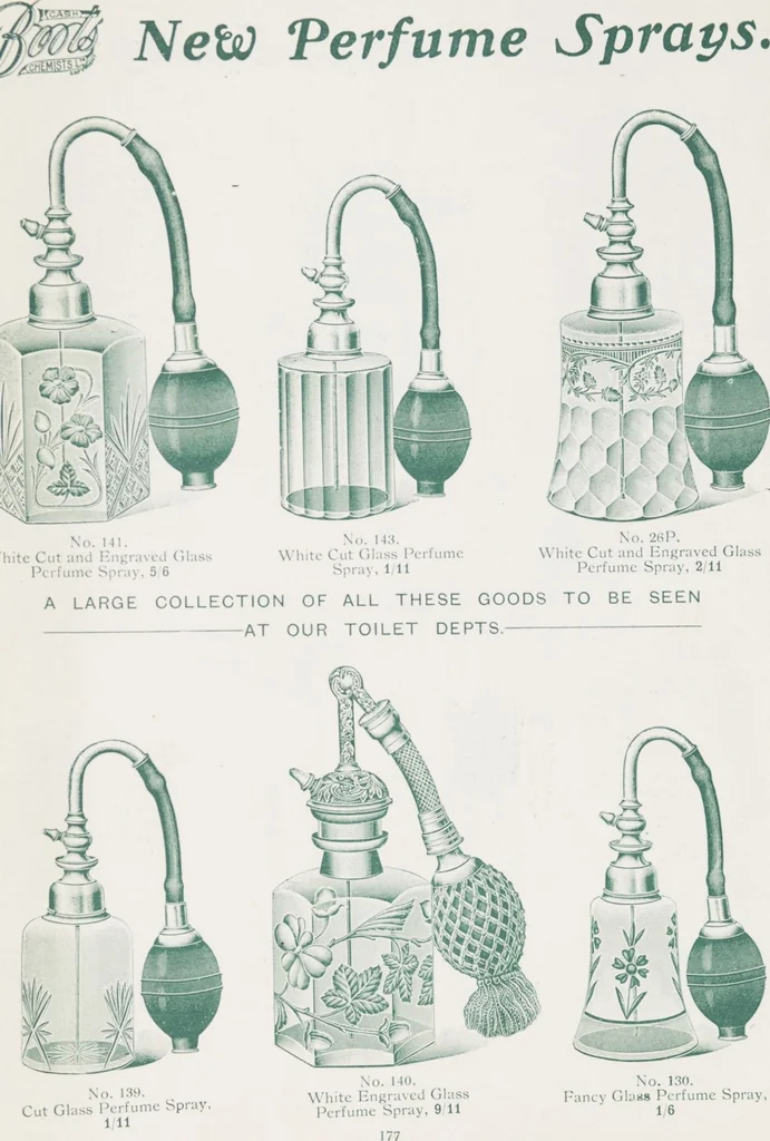 An illustration from Boots leather goods, fancy, silver, toilet, and bound book depts. Season 1910-11, 1910, leaf 181