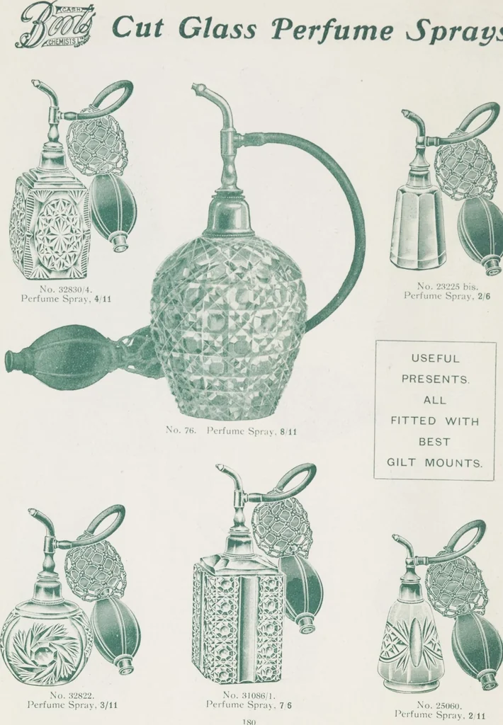 An illustration from Boots leather goods, fancy, silver, toilet, and bound book depts. Season 1910-11, 1910, leaf 184