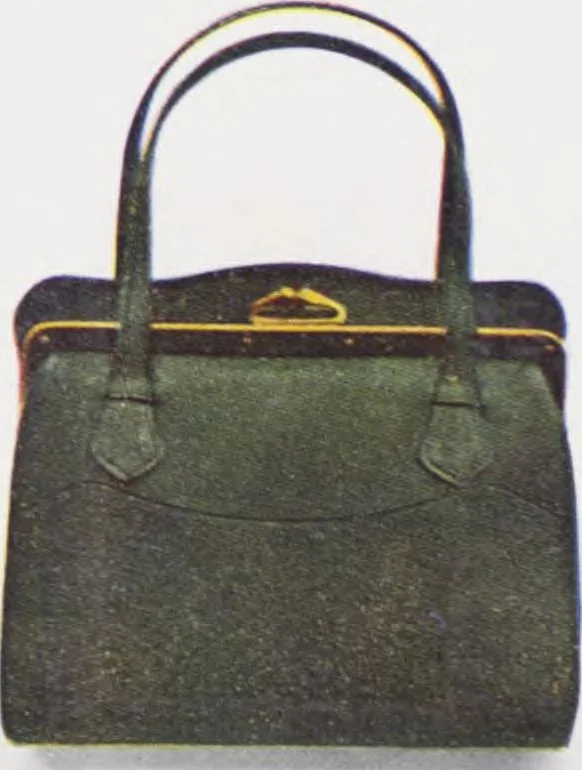 An illustration from Boots leather goods, fancy, silver, toilet, and bound book depts. Season 1910-11, 1910, leaf 19