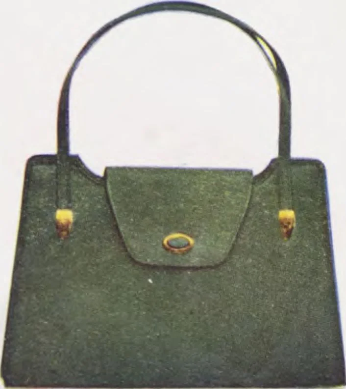 An illustration from Boots leather goods, fancy, silver, toilet, and bound book depts. Season 1910-11, 1910, leaf 19