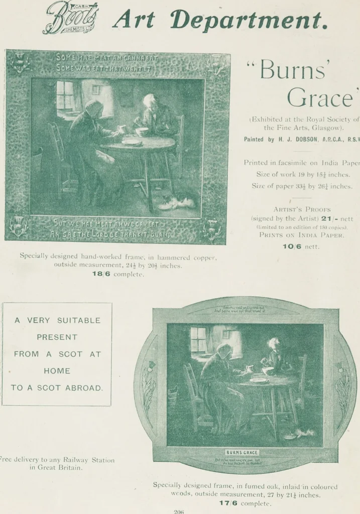 An illustration from Boots leather goods, fancy, silver, toilet, and bound book depts. Season 1910-11, 1910, leaf 210