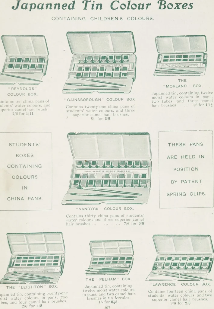 An illustration from Boots leather goods, fancy, silver, toilet, and bound book depts. Season 1910-11, 1910, leaf 211