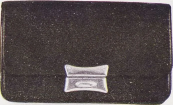 An illustration from Boots leather goods, fancy, silver, toilet, and bound book depts. Season 1910-11, 1910, leaf 26