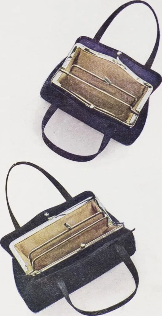 An illustration from Boots leather goods, fancy, silver, toilet, and bound book depts. Season 1910-11, 1910, leaf 28