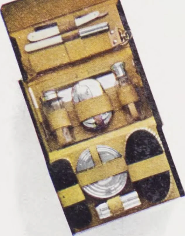 An illustration from Boots leather goods, fancy, silver, toilet, and bound book depts. Season 1910-11, 1910, leaf 35