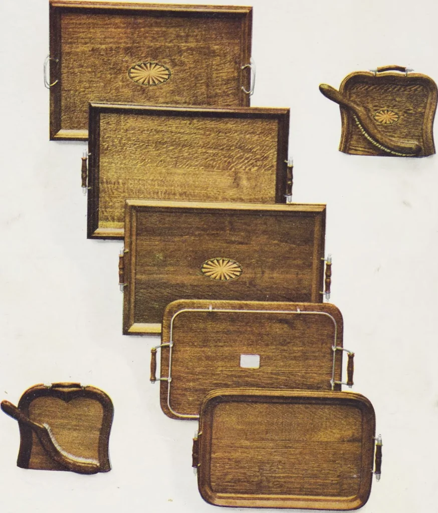 An illustration from Boots leather goods, fancy, silver, toilet, and bound book depts. Season 1910-11, 1910, leaf 48