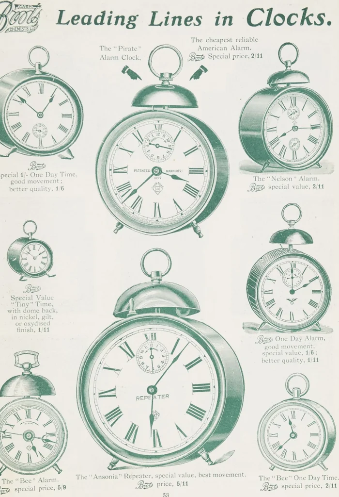 An illustration from Boots leather goods, fancy, silver, toilet, and bound book depts. Season 1910-11, 1910, leaf 57
