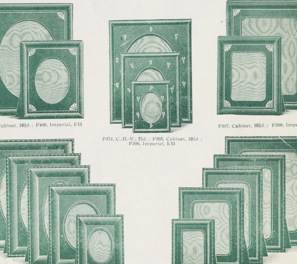An illustration from Boots leather goods, fancy, silver, toilet, and bound book depts. Season 1910-11, 1910, leaf 58