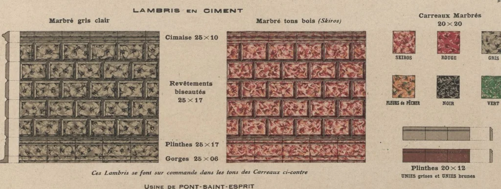 An illustration from Carreaux de ciment / Blachère, Lebert, Vigier & Cie, 1881, leaf 5