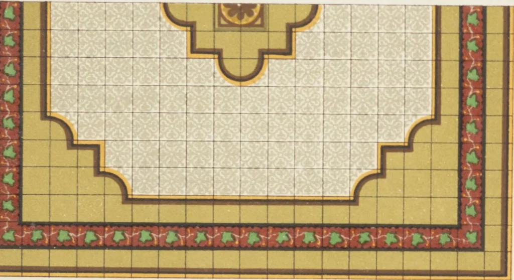 An illustration from Carreaux de ciment / Blachère, Lebert, Vigier & Cie, 1881, leaf 61