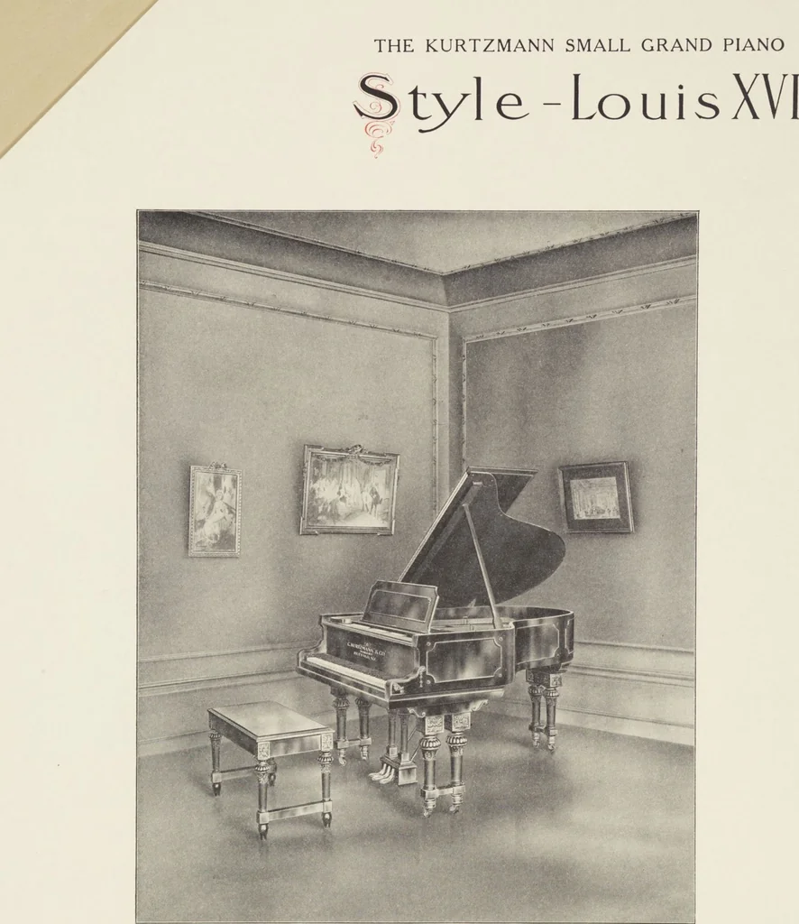 An illustration from A book illustrating Kurtzmann pianos / C. Kurtzmann & Co., Buffalo, N.Y., U.S.A, 1912, leaf 24