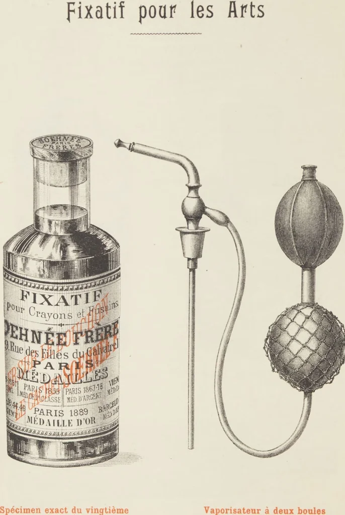 An illustration from Notice sur les vernis Soehnée Frères, 1901, leaf 16