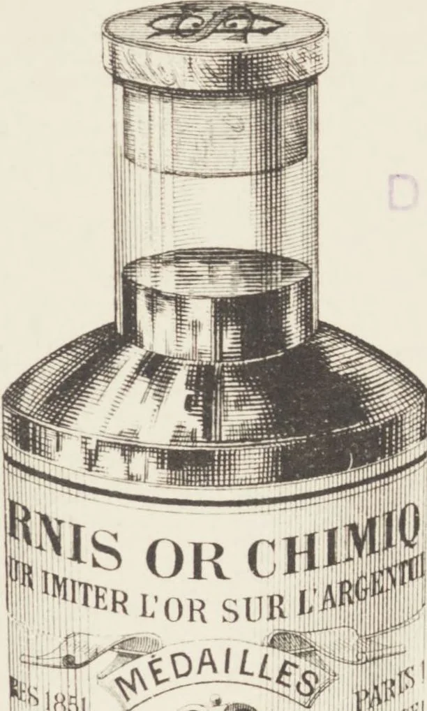 An illustration from Notice sur les vernis Soehnée Frères, 1901, leaf 41