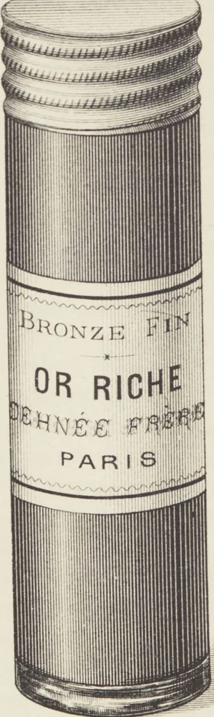 An illustration from Notice sur les vernis Soehnée Frères, 1901, leaf 62