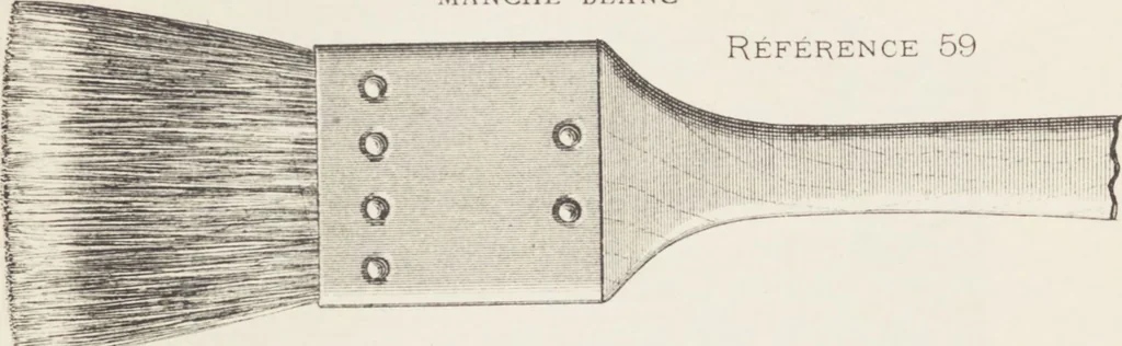 An illustration from Notice sur les vernis Soehnée Frères, 1901, leaf 75