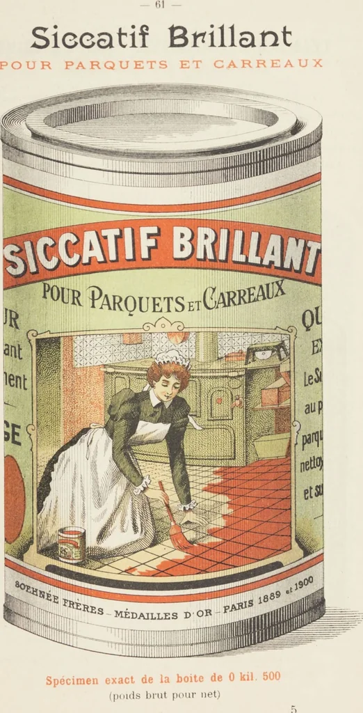 An illustration from Notice sur les vernis Soehnée Frères, 1901, leaf 77