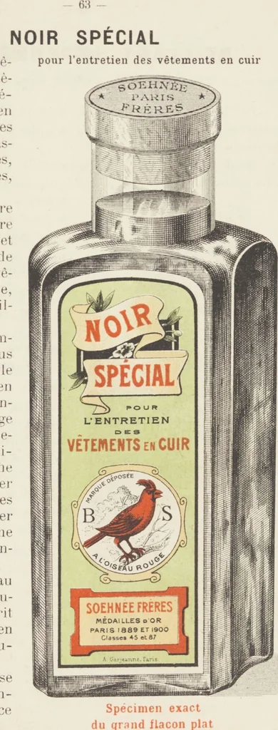 An illustration from Notice sur les vernis Soehnée Frères, 1901, leaf 79