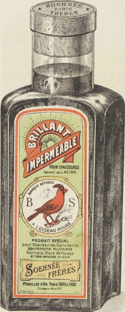 An illustration from Notice sur les vernis Soehnée Frères, 1901, leaf 80