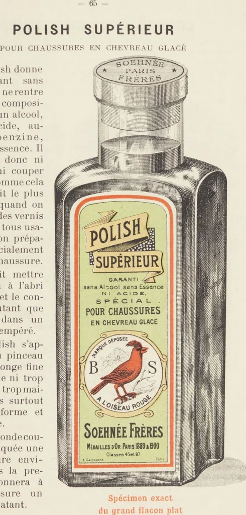 An illustration from Notice sur les vernis Soehnée Frères, 1901, leaf 81