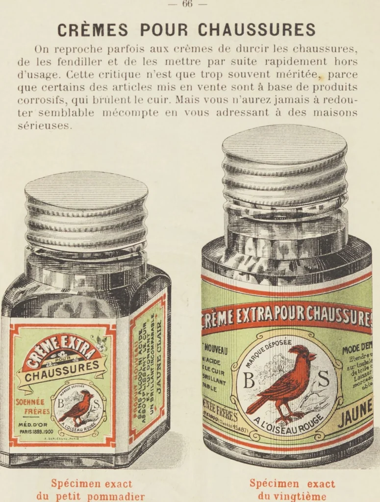An illustration from Notice sur les vernis Soehnée Frères, 1901, leaf 82