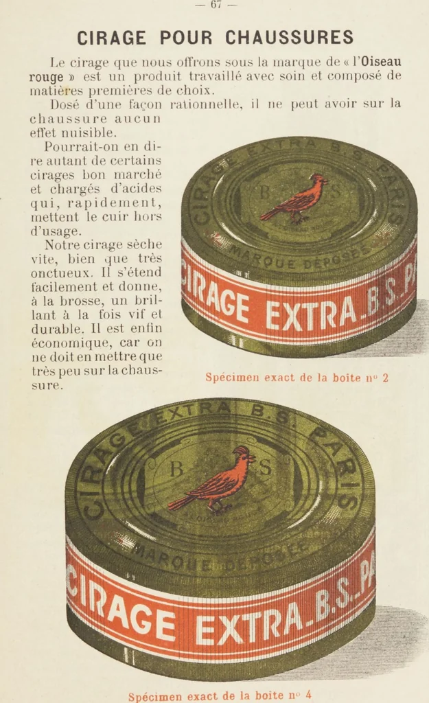 An illustration from Notice sur les vernis Soehnée Frères, 1901, leaf 83