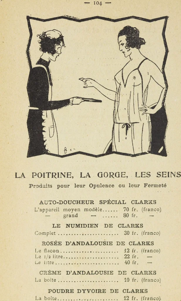 An illustration from Le nouveau bréviaire de la beauté / G. Clarks, 1920, leaf 110