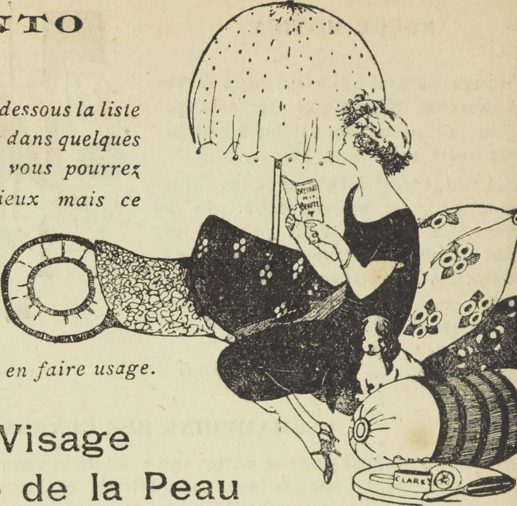 An illustration from Le nouveau bréviaire de la beauté / G. Clarks, 1920, leaf 138