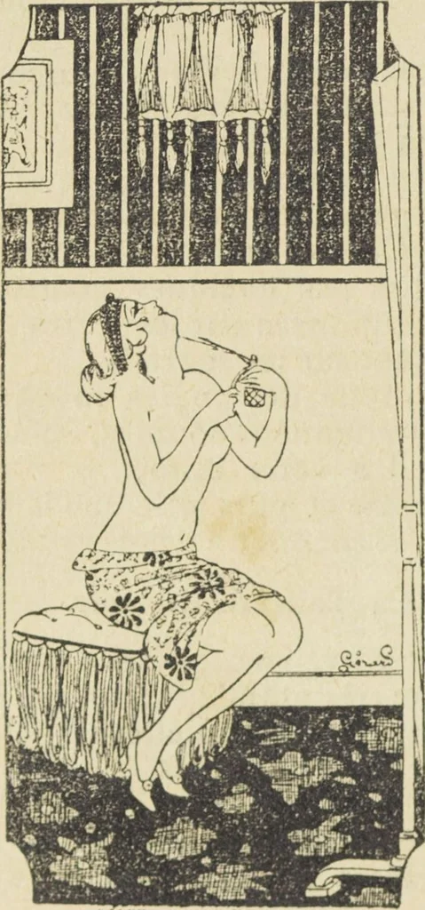 An illustration from Le nouveau bréviaire de la beauté / G. Clarks, 1920, leaf 14