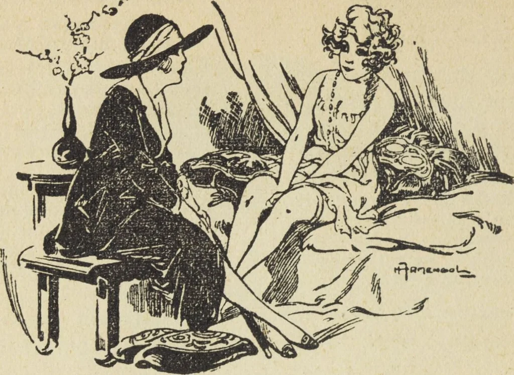 An illustration from Le nouveau bréviaire de la beauté / G. Clarks, 1920, leaf 148