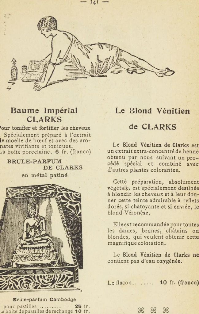An illustration from Le nouveau bréviaire de la beauté / G. Clarks, 1920, leaf 149