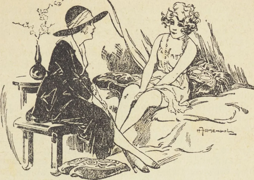 An illustration from Le nouveau bréviaire de la beauté / G. Clarks, 1920, leaf 37