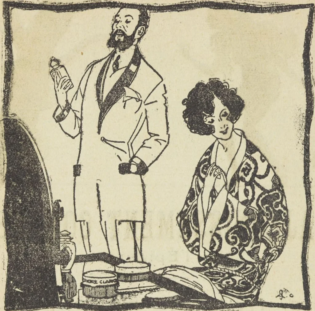 An illustration from Le nouveau bréviaire de la beauté / G. Clarks, 1920, leaf 44