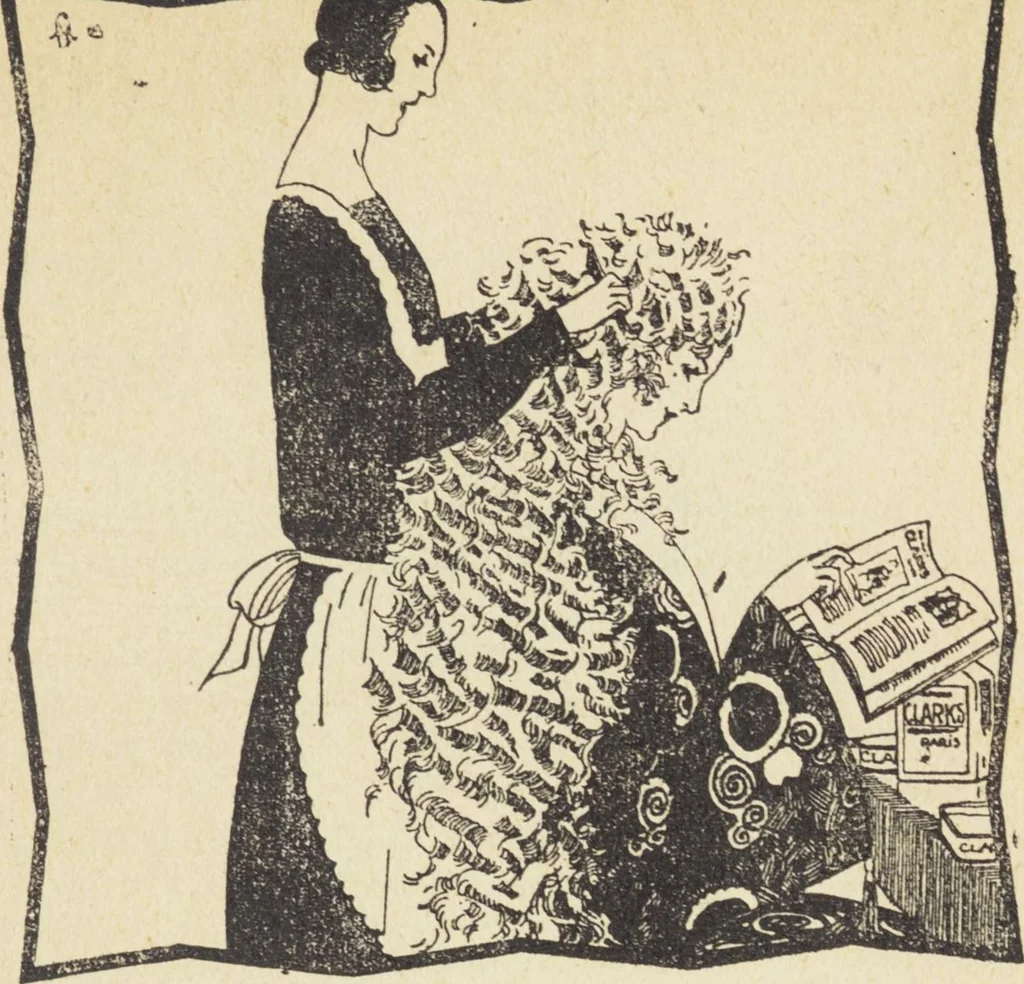 An illustration from Le nouveau bréviaire de la beauté / G. Clarks, 1920, leaf 47