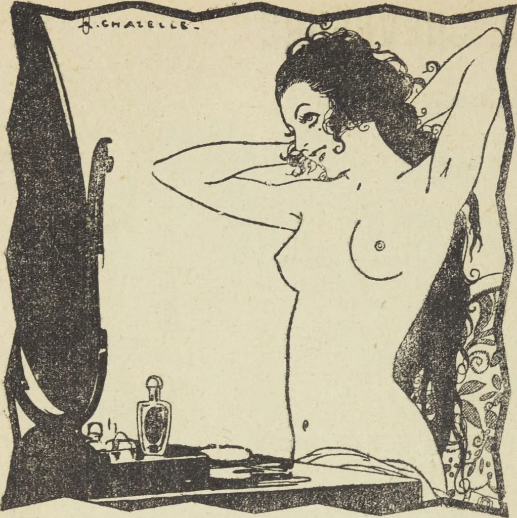 An illustration from Le nouveau bréviaire de la beauté / G. Clarks, 1920, leaf 56