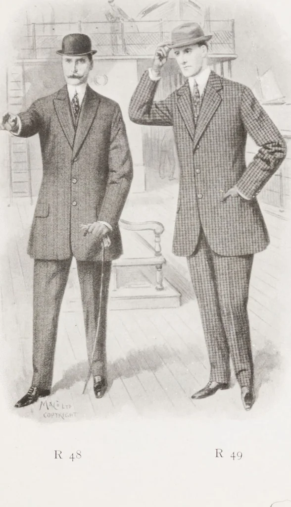 An illustration from Minister's report of fashion for gentlemen (Autumn & Winter, 1909-10), 1909, leaf 11