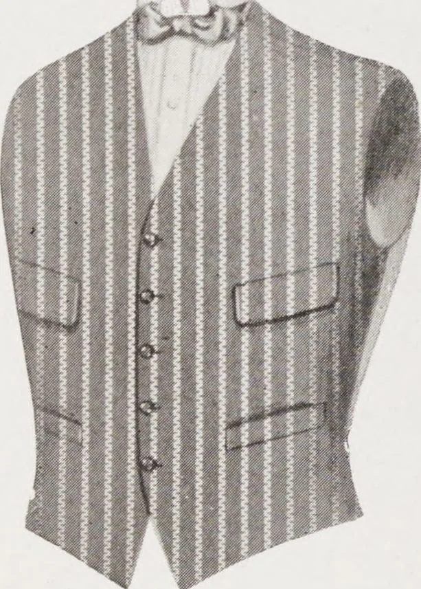 An illustration from Minister's report of fashion for gentlemen (Autumn & Winter, 1909-10), 1909, leaf 14