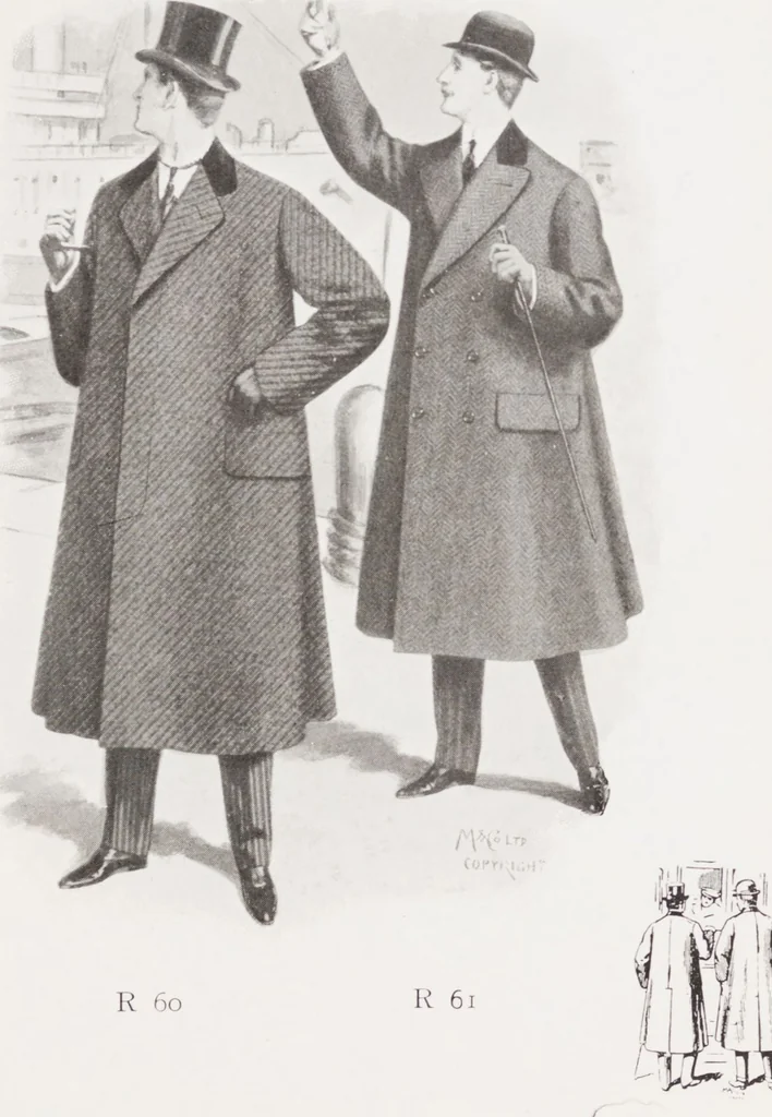An illustration from Minister's report of fashion for gentlemen (Autumn & Winter, 1909-10), 1909, leaf 15