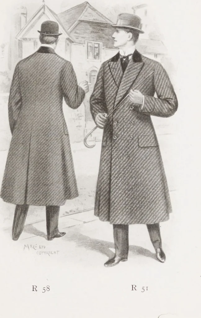 An illustration from Minister's report of fashion for gentlemen (Autumn & Winter, 1909-10), 1909, leaf 17