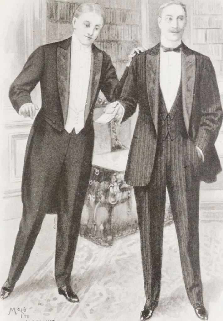 An illustration from Minister's report of fashion for gentlemen (Autumn & Winter, 1909-10), 1909, leaf 5
