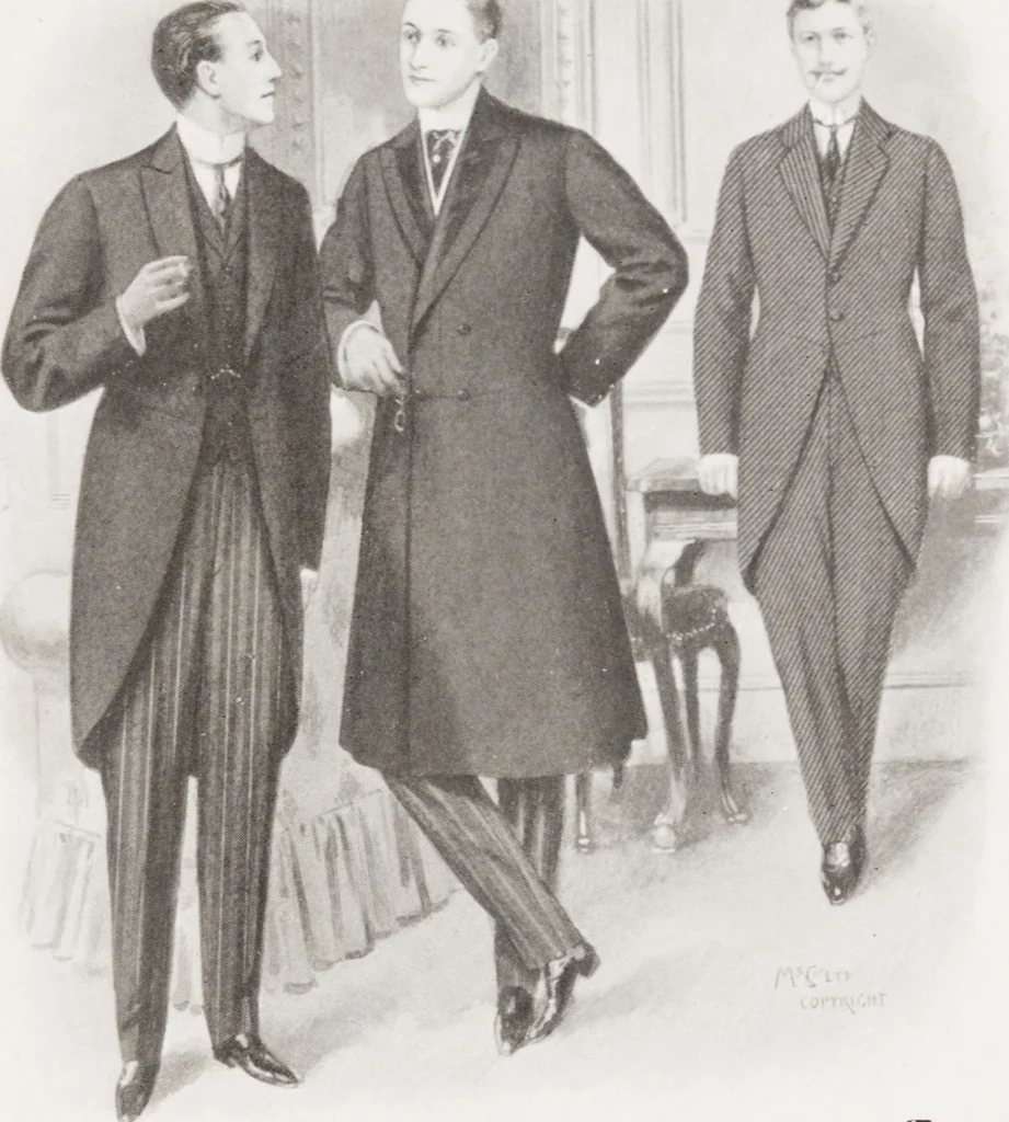 An illustration from Minister's report of fashion for gentlemen (Autumn & Winter, 1909-10), 1909, leaf 7