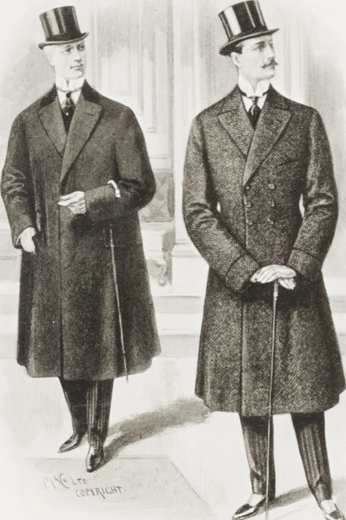 An illustration from Minister's report of fashion for gentlemen (Autumn & Winter, 1910-11), 1910, leaf 13
