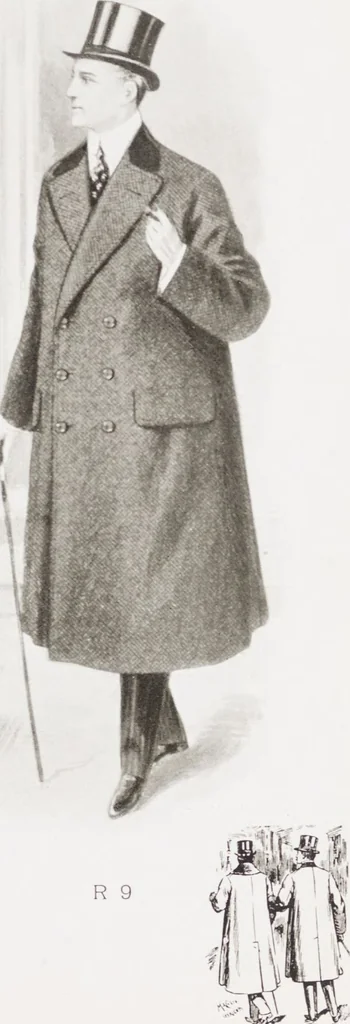 An illustration from Minister's report of fashion for gentlemen (Autumn & Winter, 1910-11), 1910, leaf 15