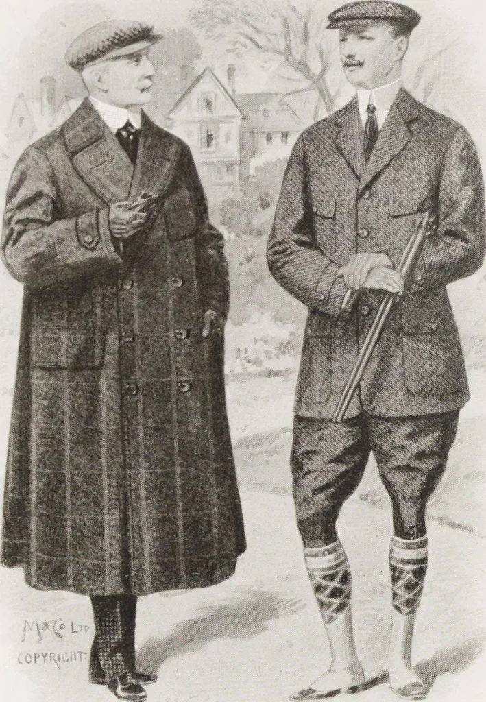 An illustration from Minister's report of fashion for gentlemen (Autumn & Winter, 1910-11), 1910, leaf 16