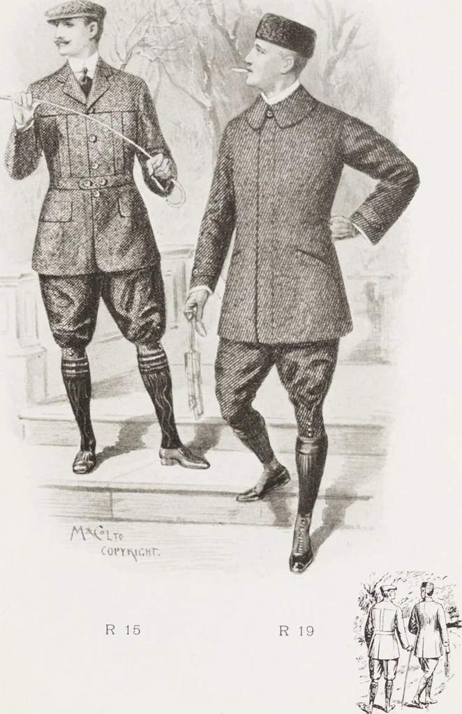 An illustration from Minister's report of fashion for gentlemen (Autumn & Winter, 1910-11), 1910, leaf 17