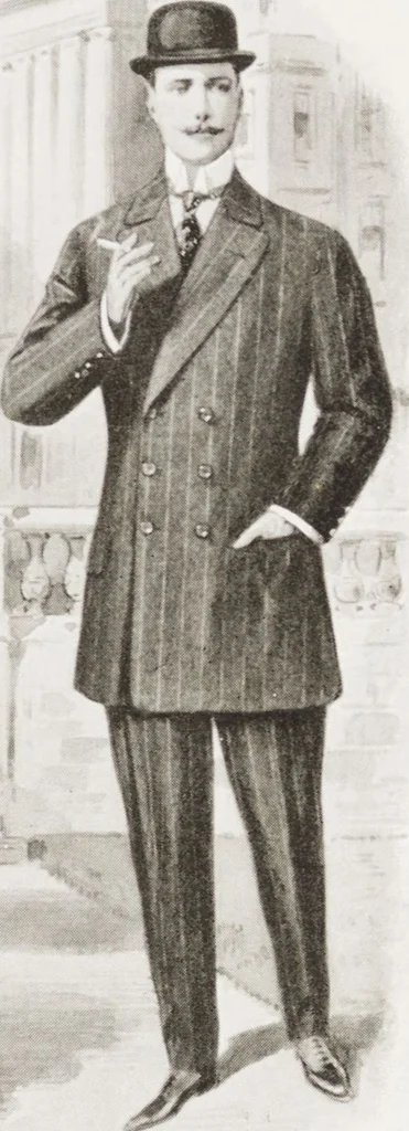 An illustration from Minister's report of fashion for gentlemen (Autumn & Winter, 1910-11), 1910, leaf 5